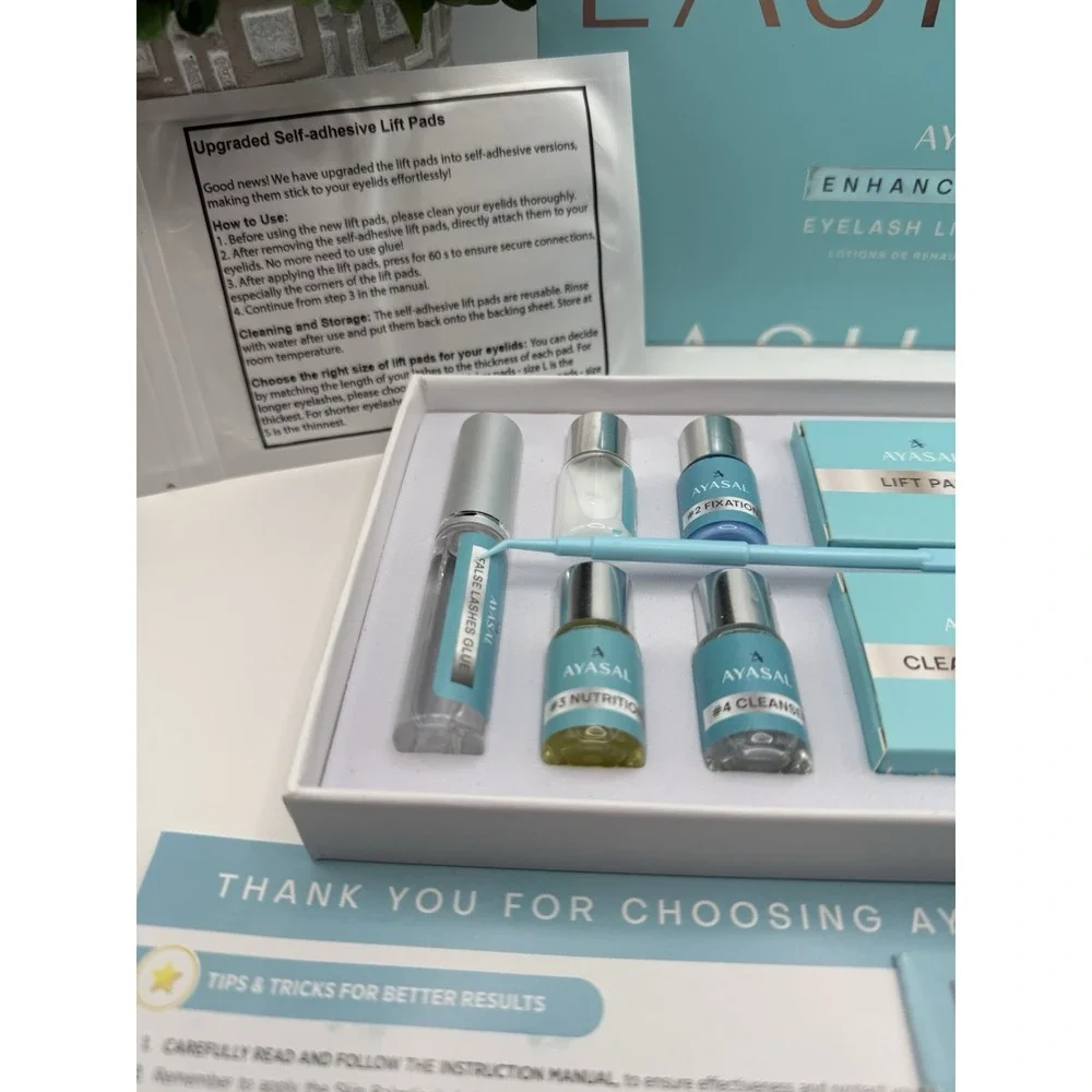 AYASAL Lash Lift Kit Eyelash Perming Set‎ 5 Lotions + Tools NEW Open Box Salon